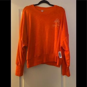 Old navy cropped terry cloth sweatshirt